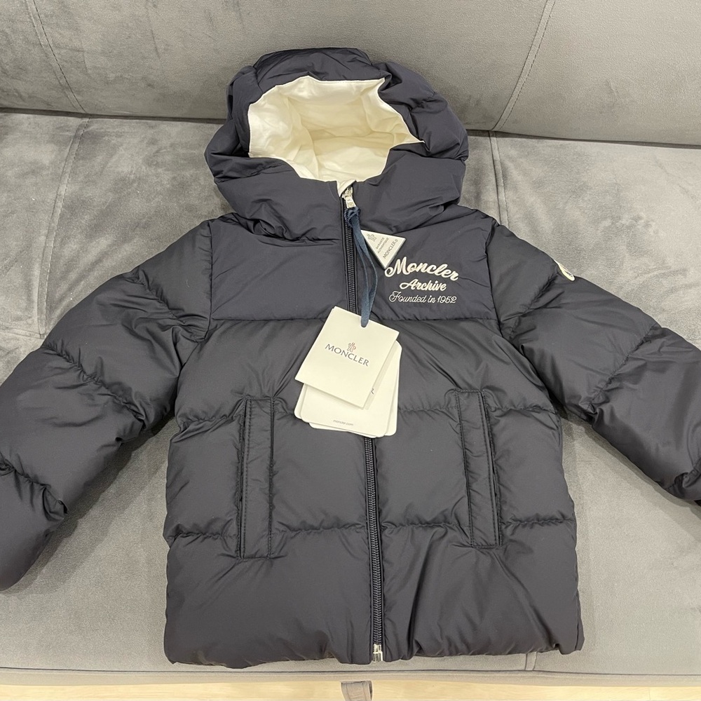 Moncler dark navy kids coat